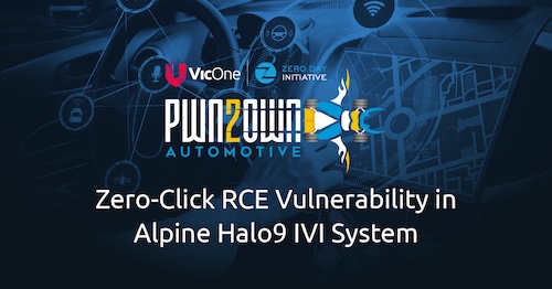 From Pwn2Own Automotive: A High-Severity Zero-Click RCE Bluetooth Vulnerability in the Alpine Halo9 IVI System