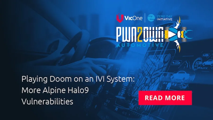 Playing Doom on an IVI System: More Alpine Halo9 Vulnerabilities
