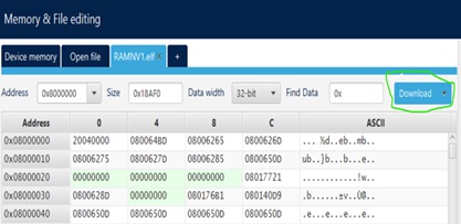 Figure 6. Flash to hardware by clicking Download.