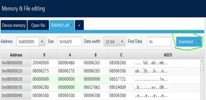 Figure 6. Flash to hardware by clicking Download.