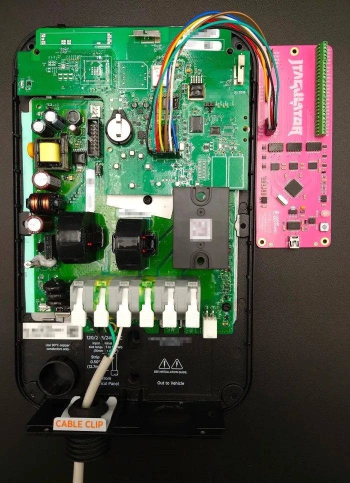Figure 2. The JTAGulator attached to the target unit