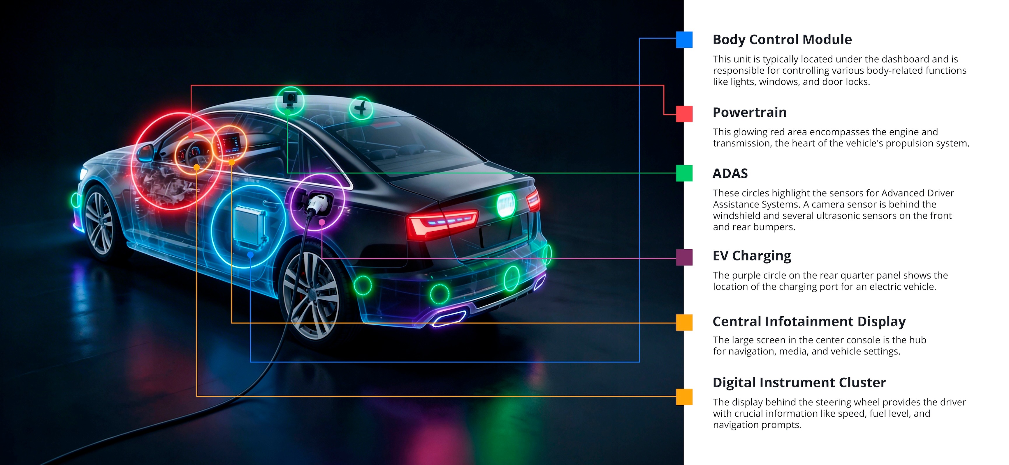 Figure 2. Conceptual view of a modern vehicle’s major functional domains and their overlapping cyber risks