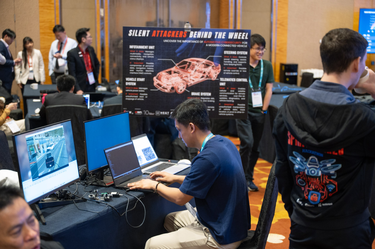 Figure 1. The author, pictured during the SPIRITCYBER Automotive CTF’s “Time to Drive” challenge